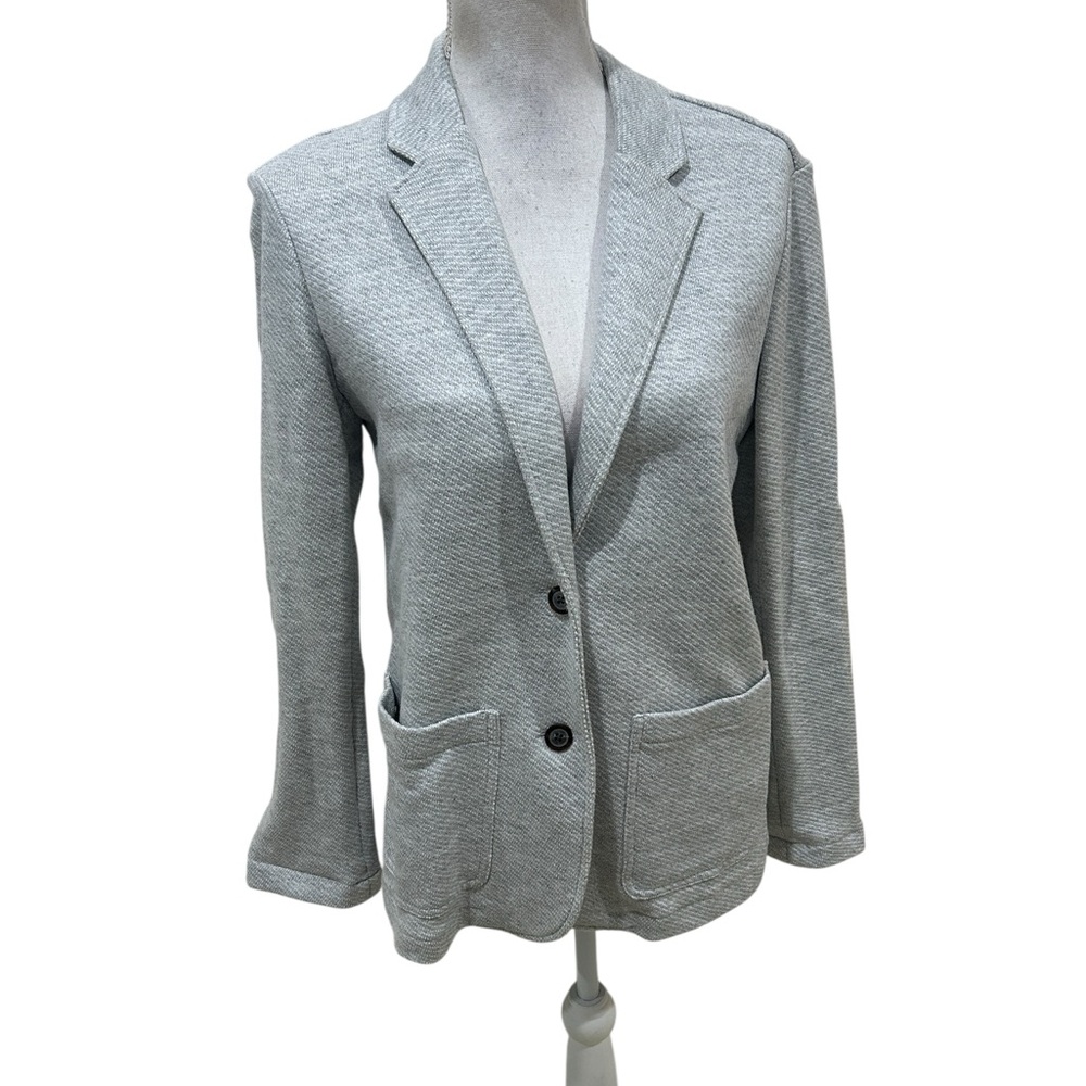 Faherty Inlet Heather Gray 2 Button Stretchy Knit… - image 1